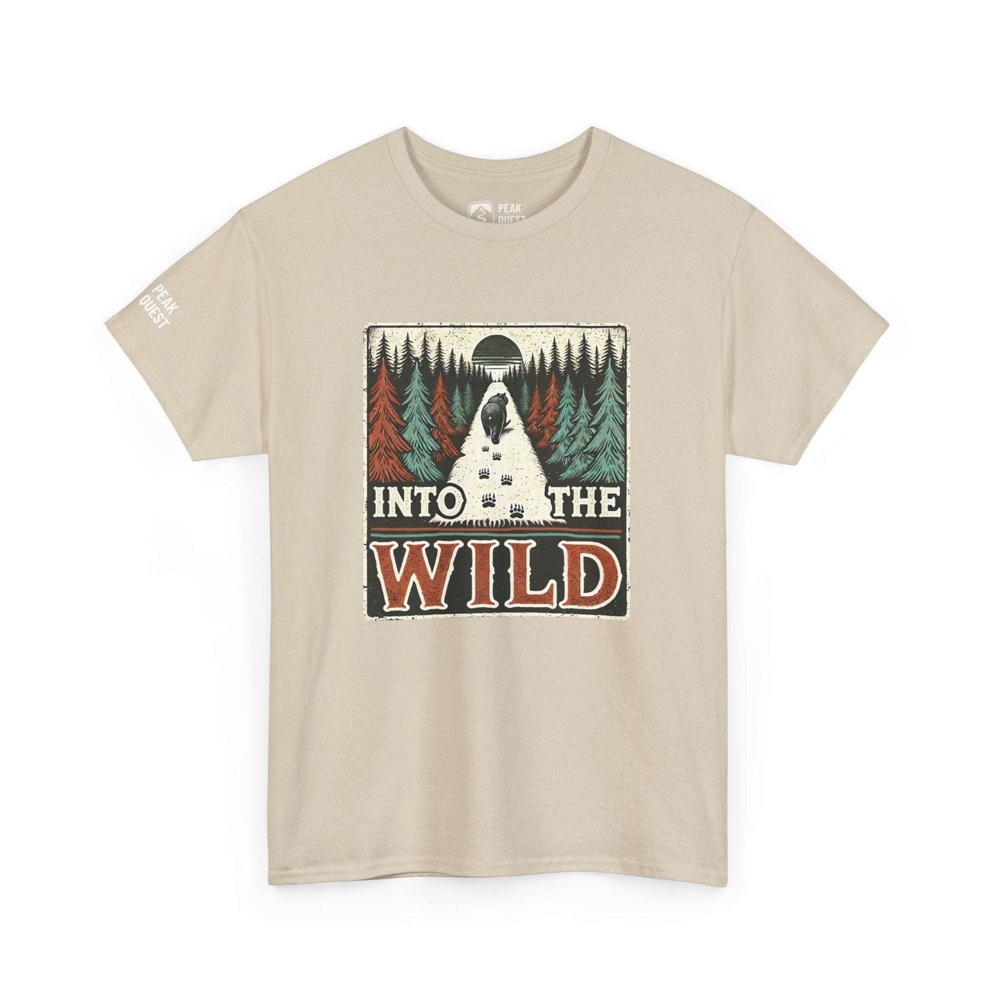 Into The Wild – Bear Tracks Forest T-Shirt by Peak Quest