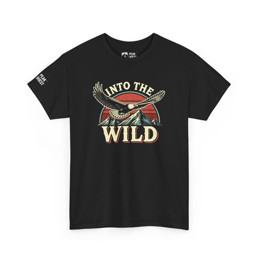 Into The Wild – Eagle Over Mountains T-Shirt by Peak Quest
