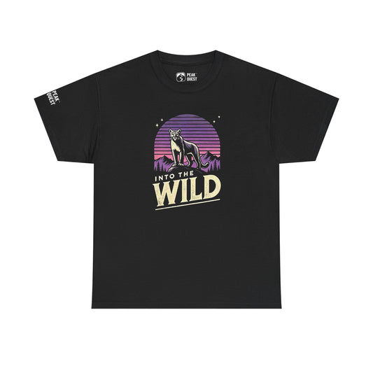 Into The Wild – Mountain Lion Sunset T-Shirt by Peak Quest