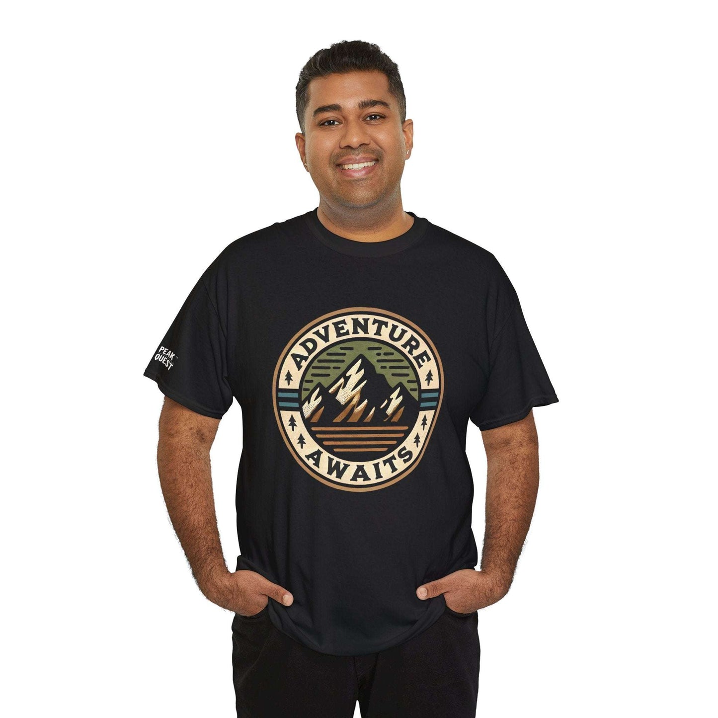 Adventure Badge – Vintage Mountain T-Shirt by Peak Quest