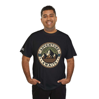Adventure Badge – Vintage Mountain T-Shirt by Peak Quest