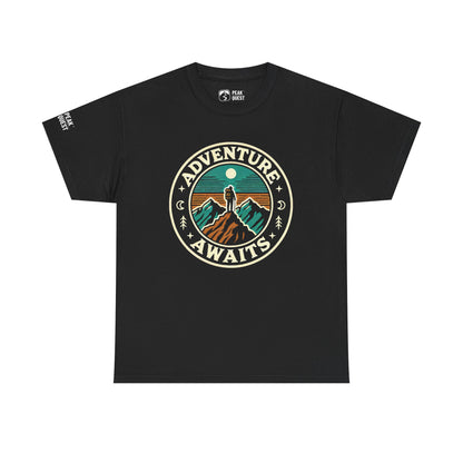 Adventure Awaits – Summit Climber T-Shirt by Peak Quest