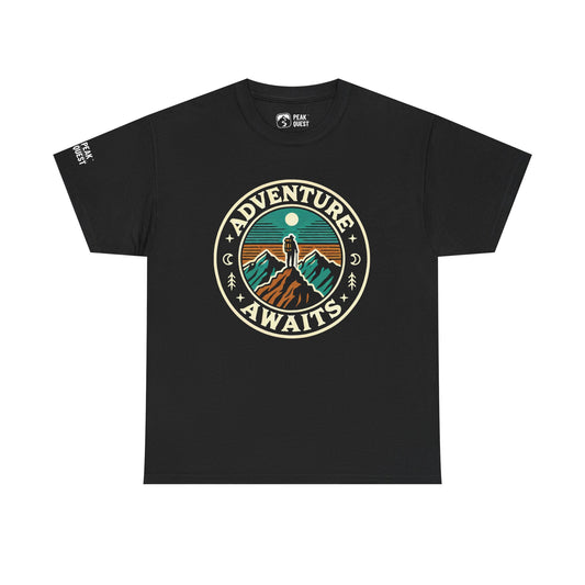 Adventure Awaits – Summit Climber T-Shirt by Peak Quest