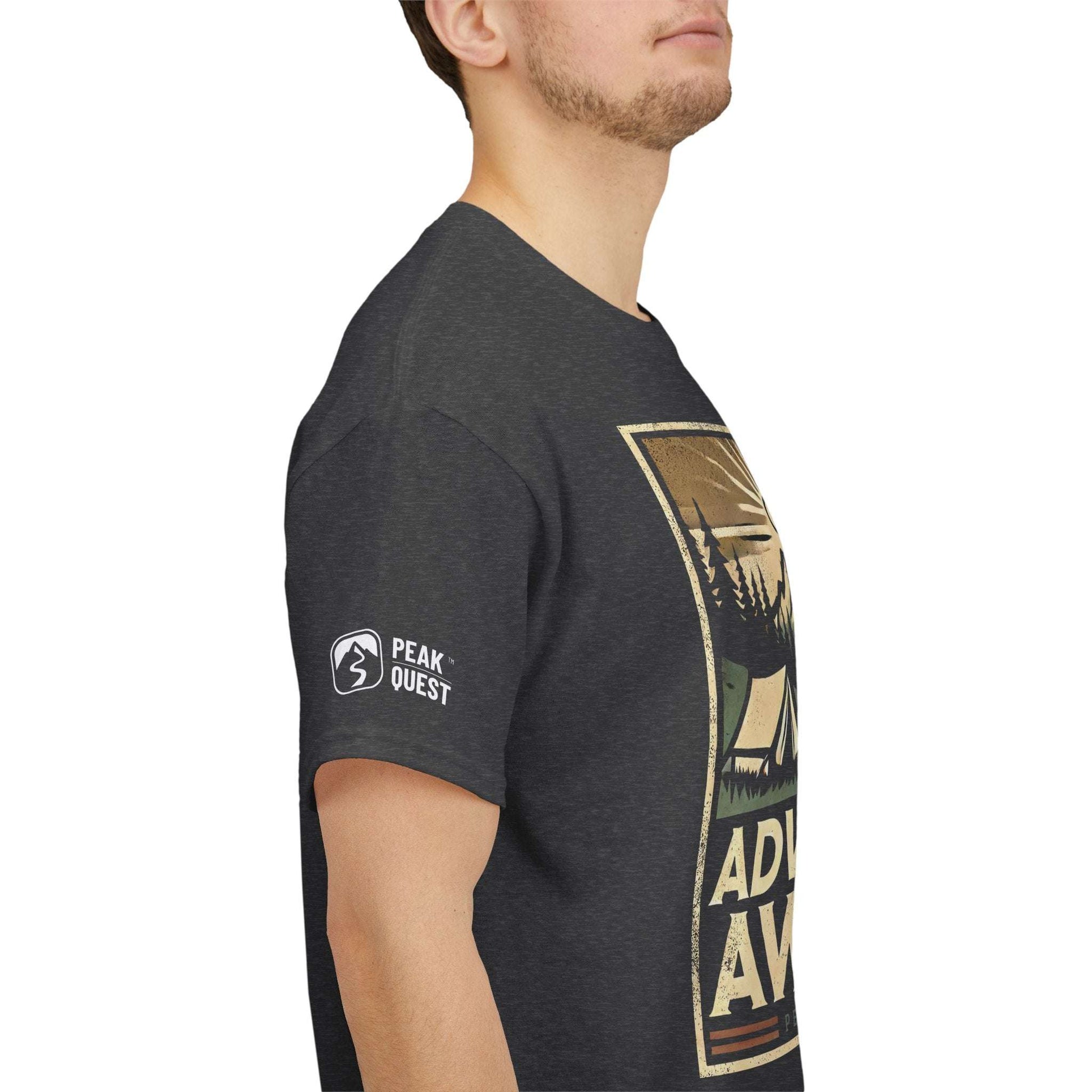 Adventure Awaits – Wilderness Scene T-Shirt by Peak Quest