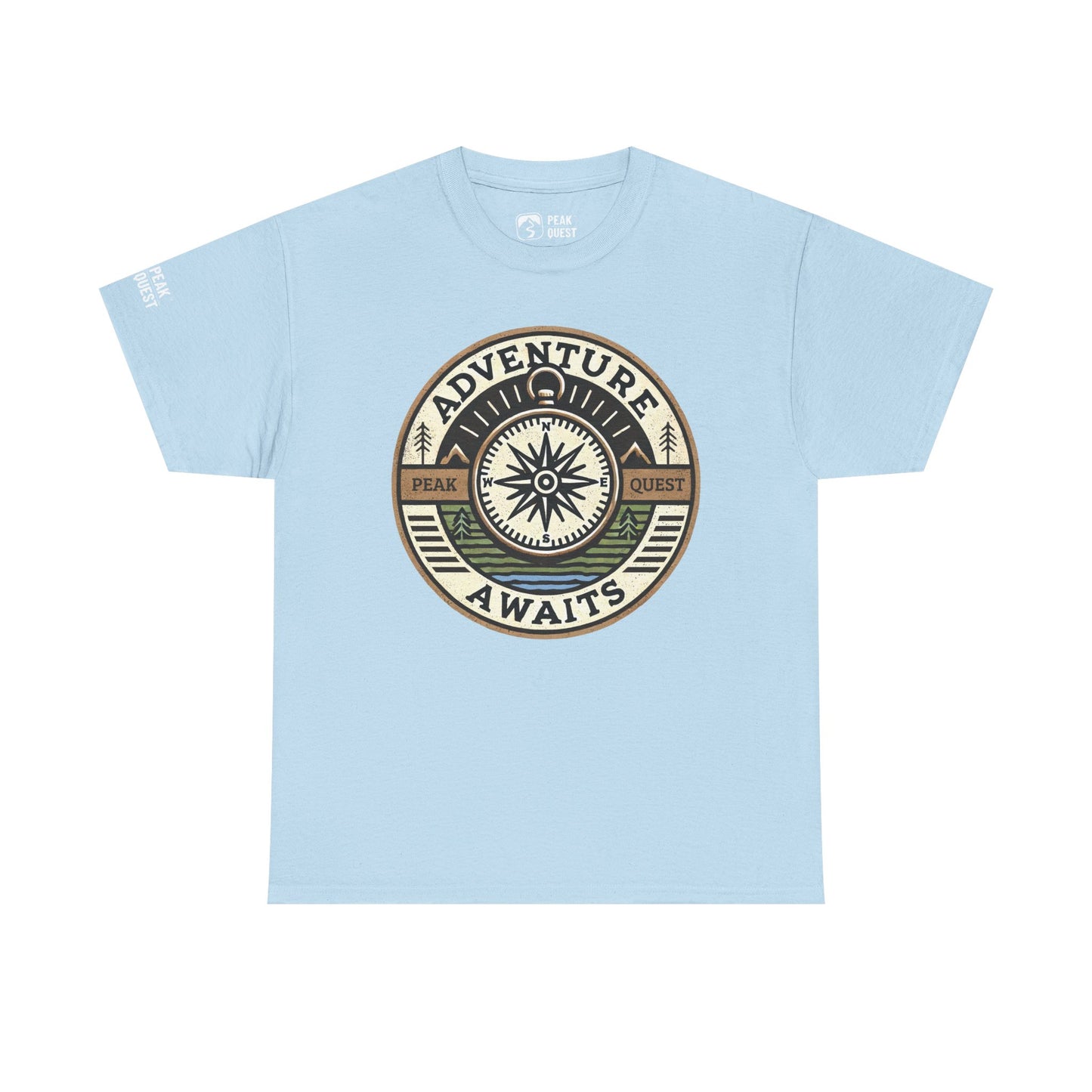 Adventure Awaits – Compass Explorer T-Shirt by Peak Quest