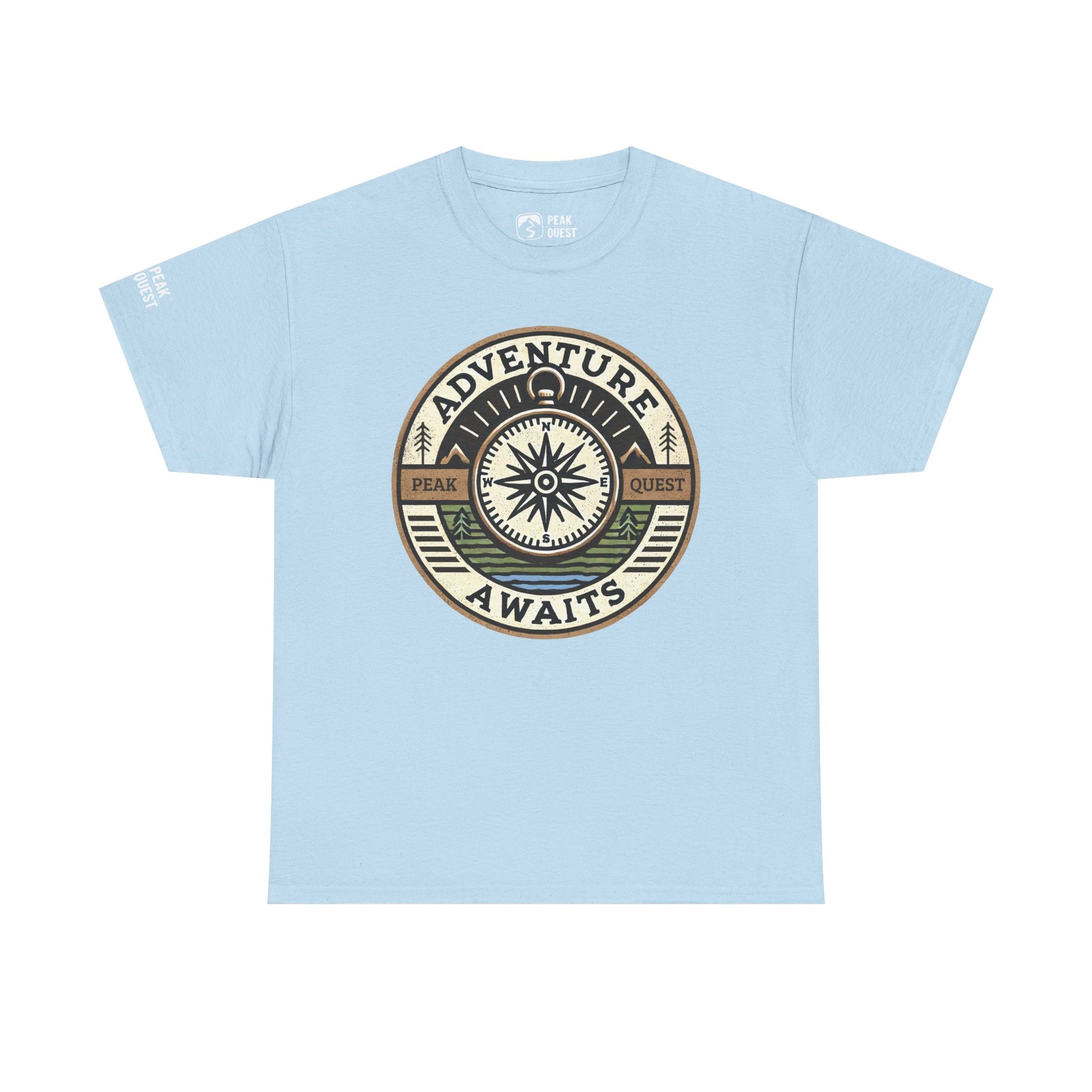 Adventure Awaits – Compass Explorer T-Shirt by Peak Quest