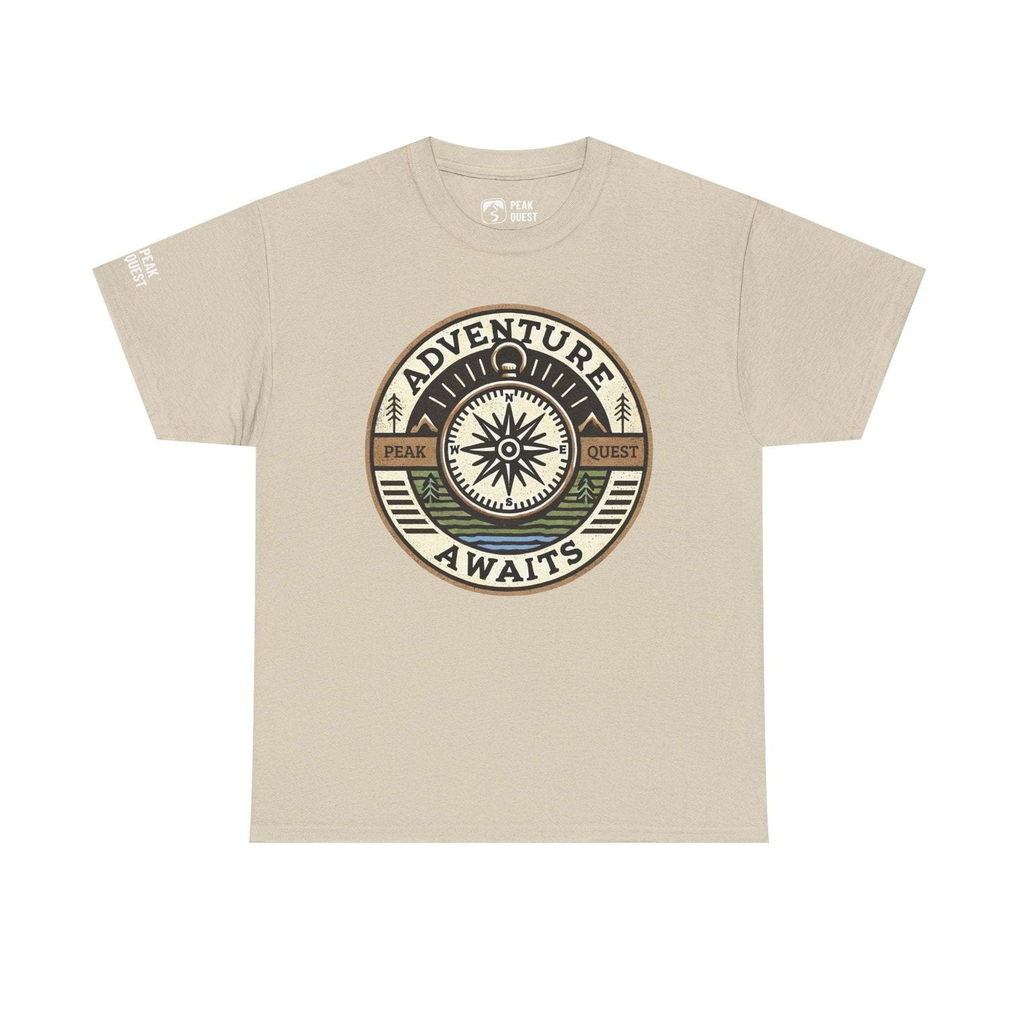 Adventure Awaits – Compass Explorer T-Shirt by Peak Quest