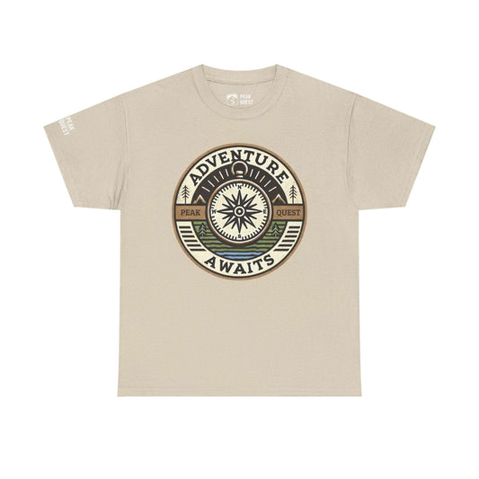 Adventure Awaits – Compass Explorer T-Shirt by Peak Quest