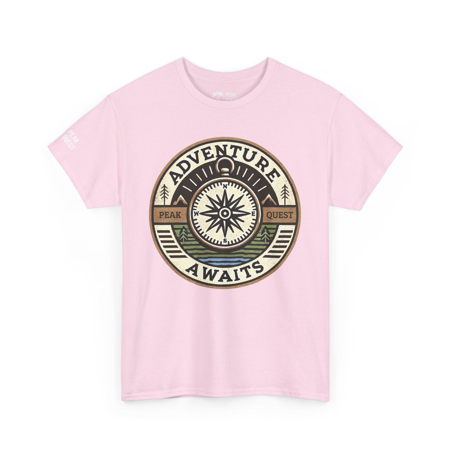 Adventure Awaits – Compass Explorer T-Shirt by Peak Quest