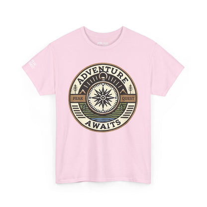Adventure Awaits – Compass Explorer T-Shirt by Peak Quest