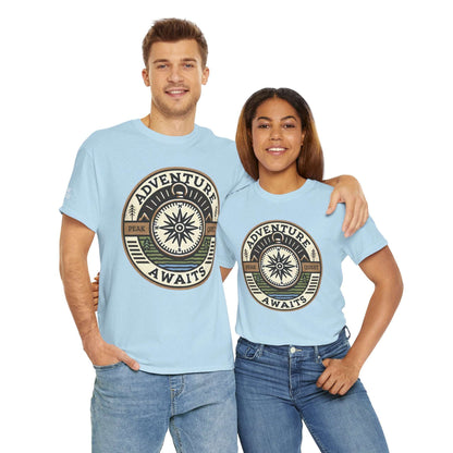 Adventure Awaits – Compass Explorer T-Shirt by Peak Quest