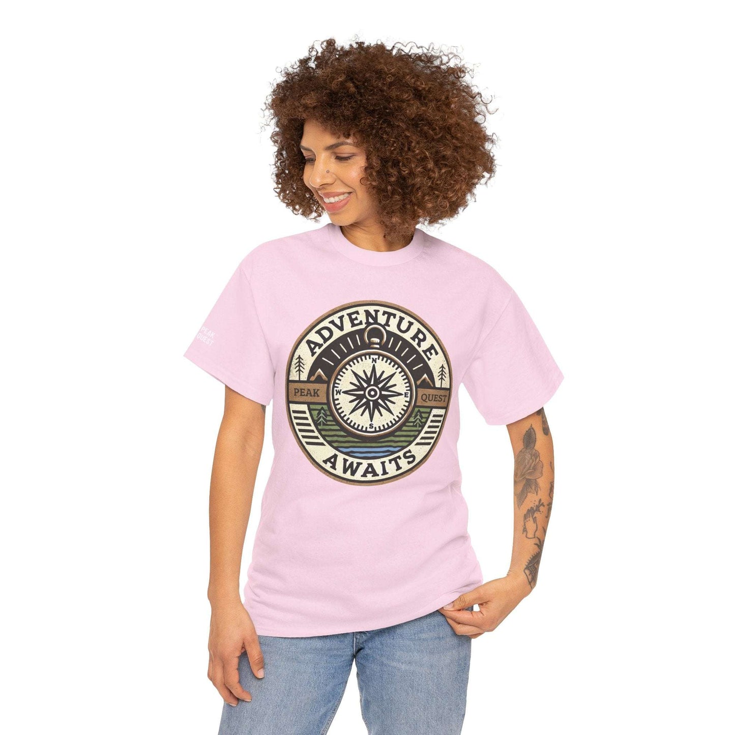 Adventure Awaits – Compass Explorer T-Shirt by Peak Quest