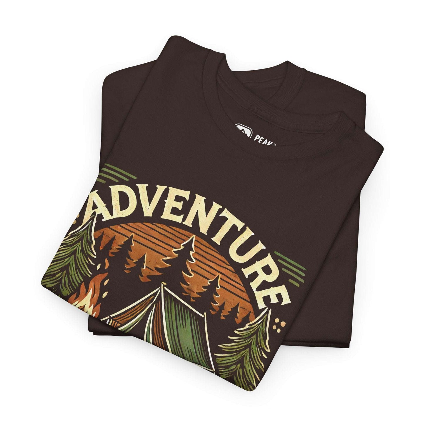 Adventure Awaits – Retro Camping T-Shirt by Peak Quest