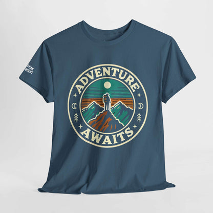 Adventure Awaits – Summit Climber T-Shirt by Peak Quest