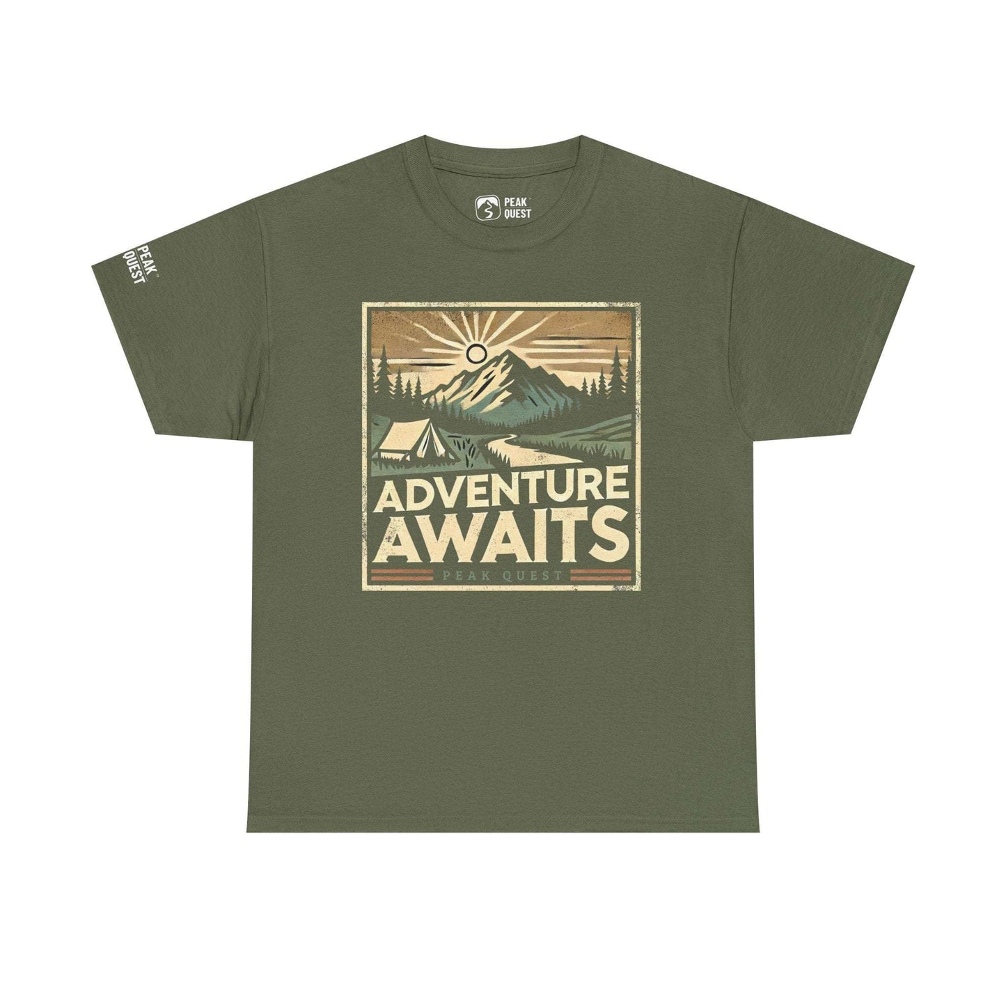 Adventure Awaits – Wilderness Scene T-Shirt by Peak Quest