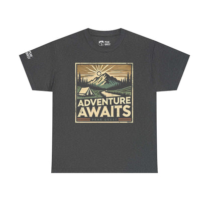 Adventure Awaits – Wilderness Scene T-Shirt by Peak Quest
