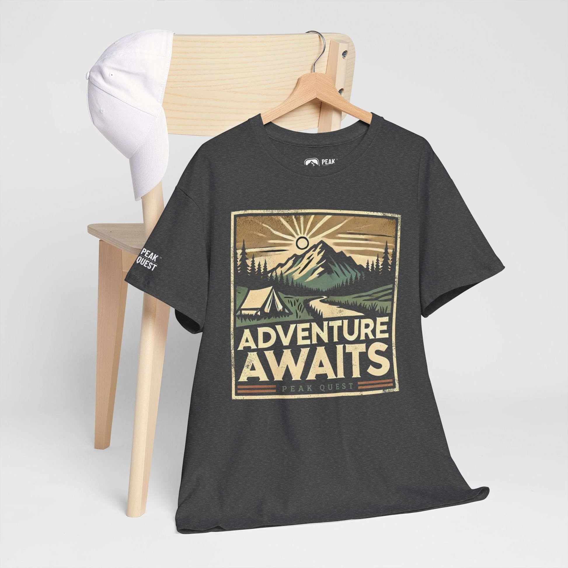 Adventure Awaits – Wilderness Scene T-Shirt by Peak Quest