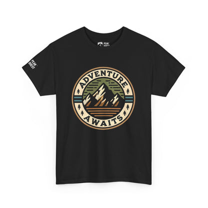 Adventure Badge – Vintage Mountain T-Shirt by Peak Quest