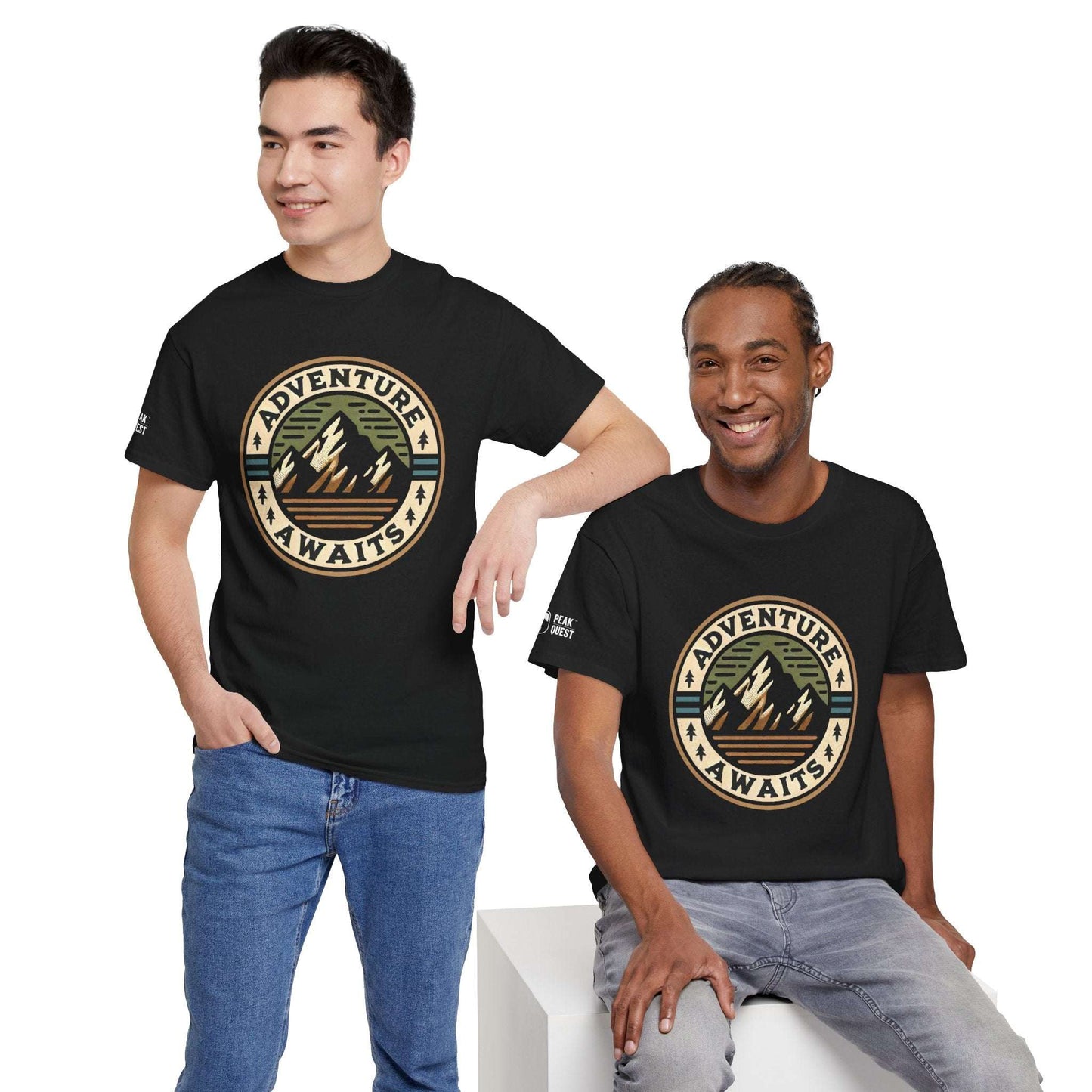 Adventure Badge – Vintage Mountain T-Shirt by Peak Quest