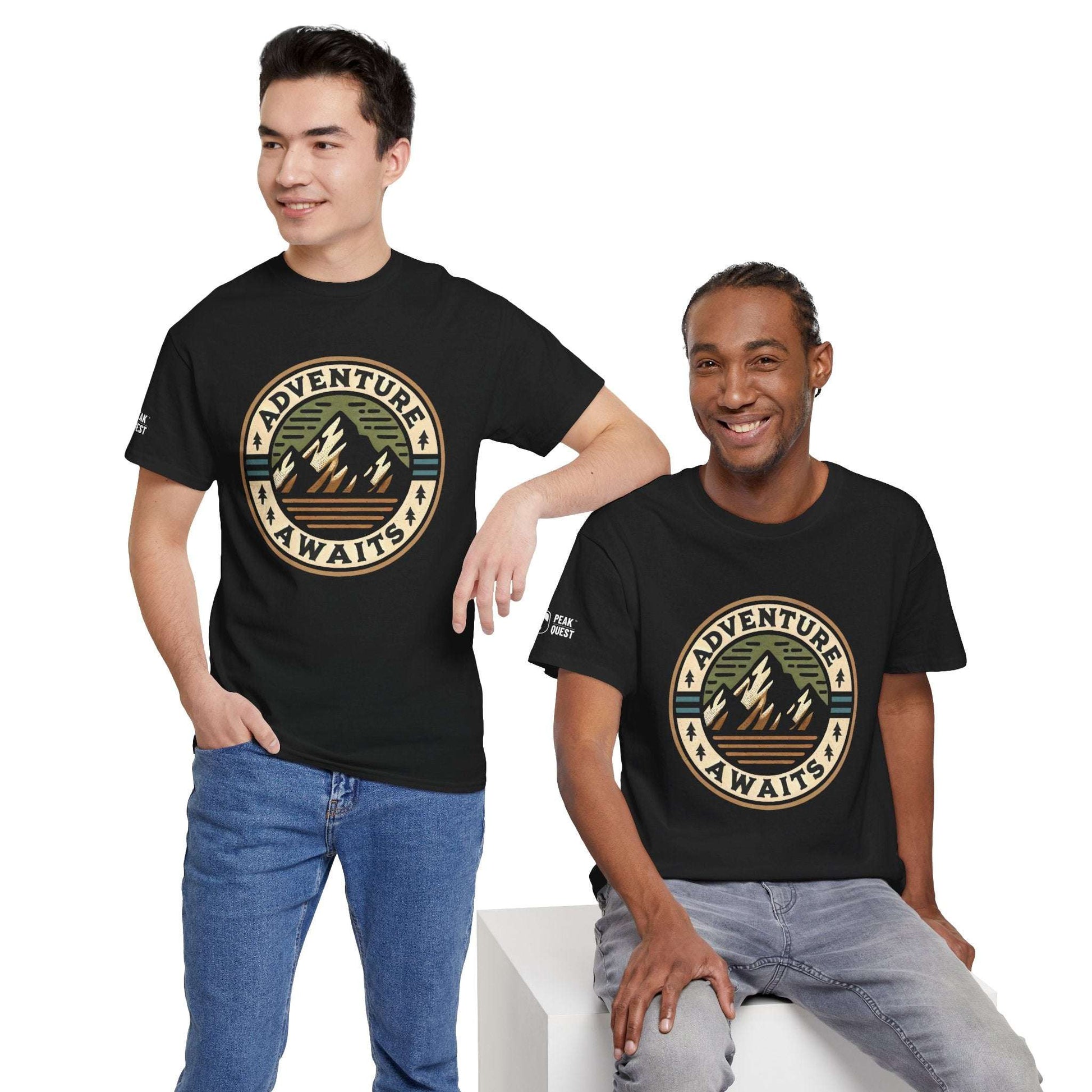 Adventure Badge – Vintage Mountain T-Shirt by Peak Quest