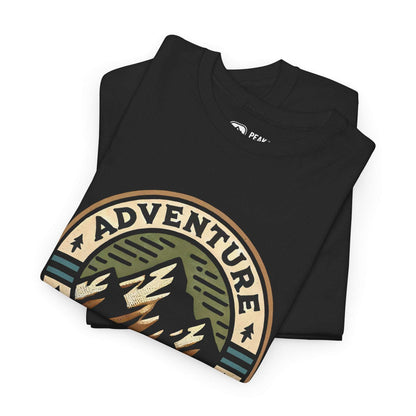 Adventure Badge – Vintage Mountain T-Shirt by Peak Quest