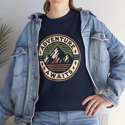 Adventure Badge – Vintage Mountain T-Shirt by Peak Quest