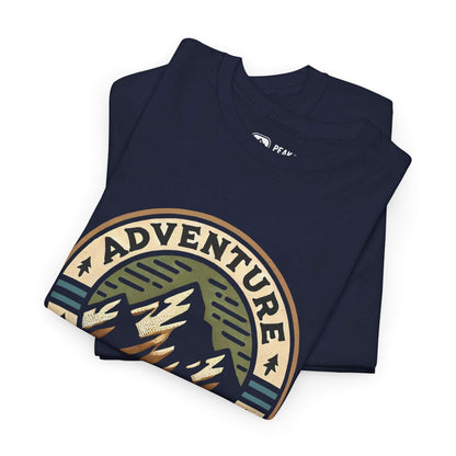 Adventure Badge – Vintage Mountain T-Shirt by Peak Quest