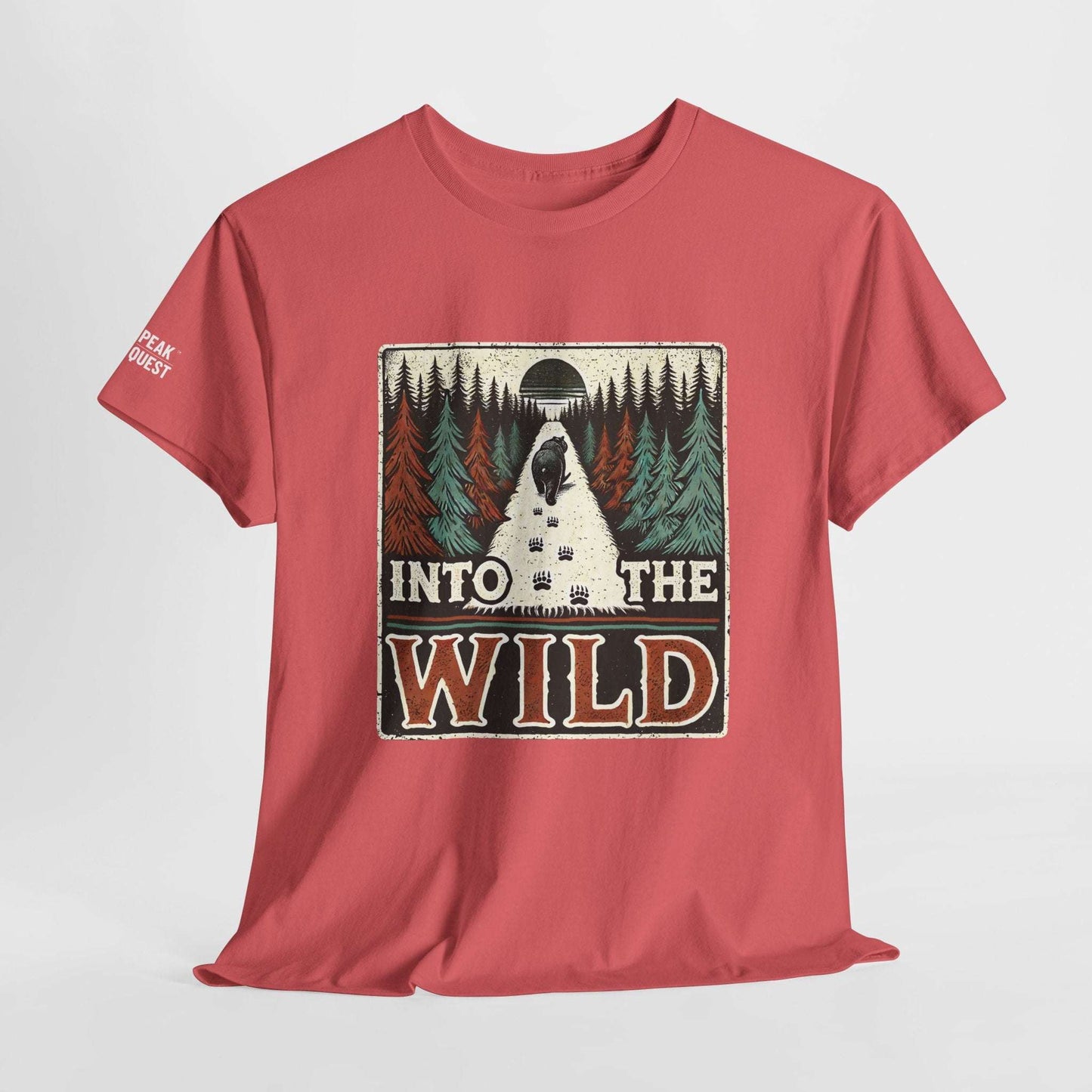 Into The Wild – Bear Tracks Forest T-Shirt by Peak Quest