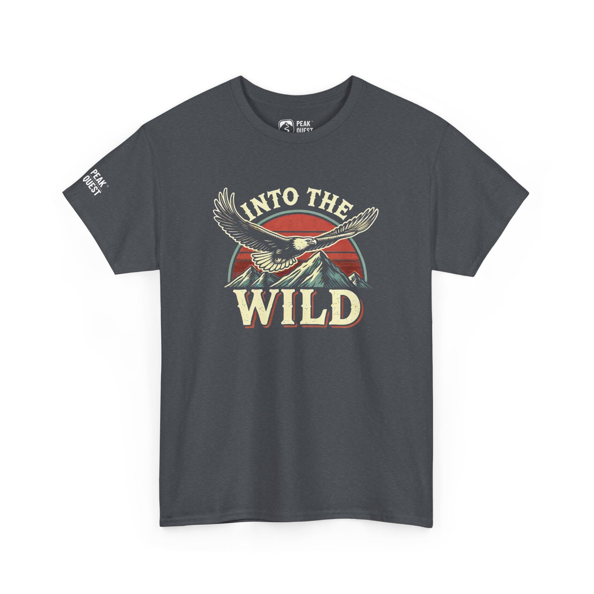 Into The Wild – Eagle Over Mountains T-Shirt by Peak Quest