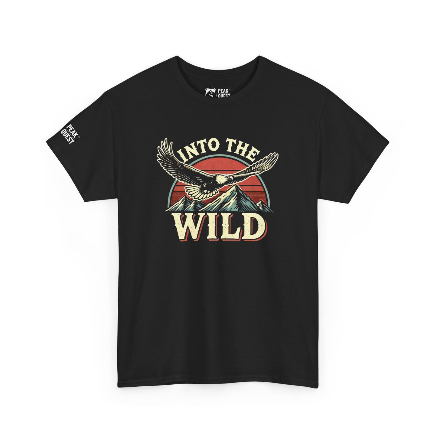 Into The Wild – Eagle Over Mountains T-Shirt by Peak Quest