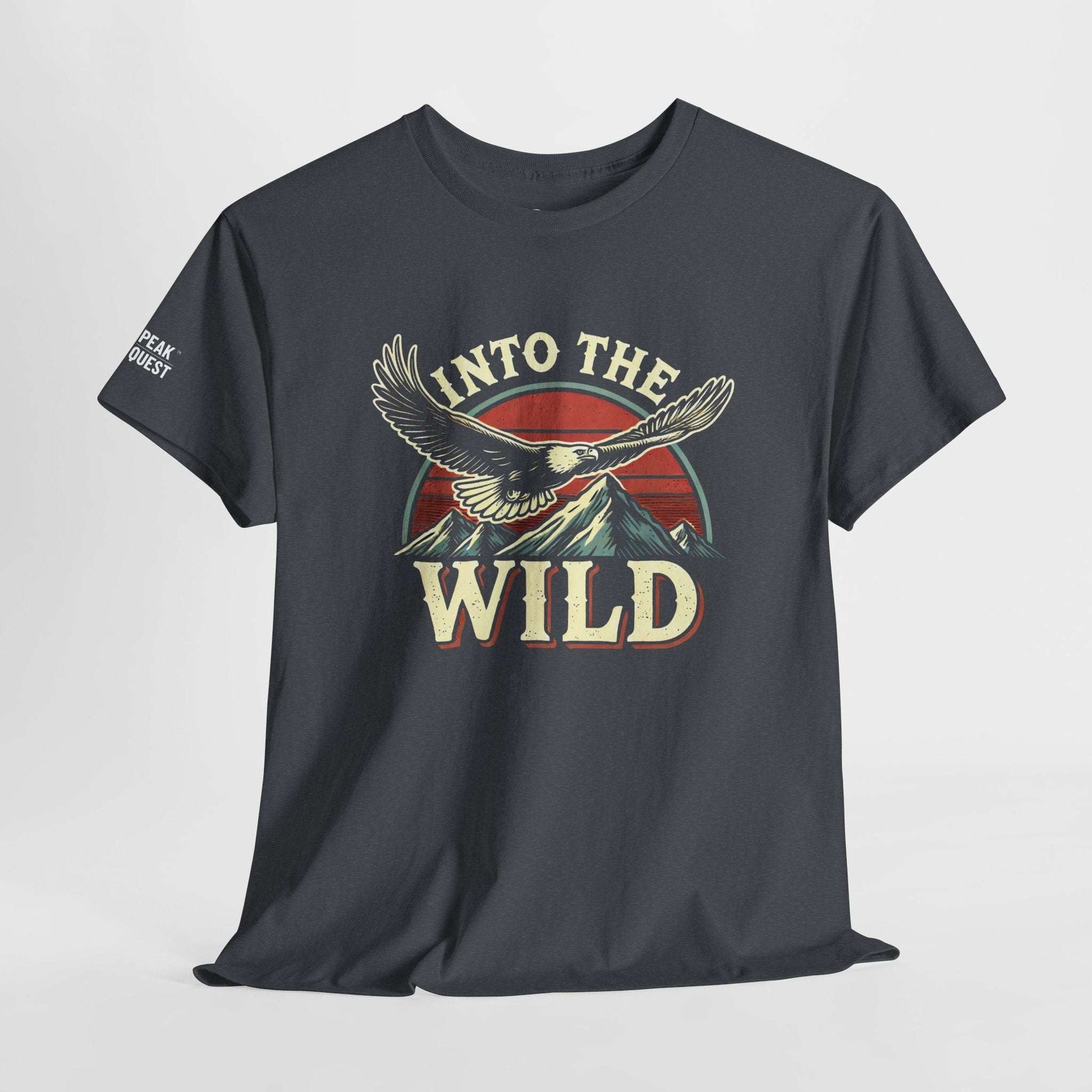 Into The Wild – Eagle Over Mountains T-Shirt by Peak Quest