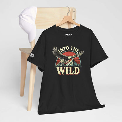 Into The Wild – Eagle Over Mountains T-Shirt by Peak Quest