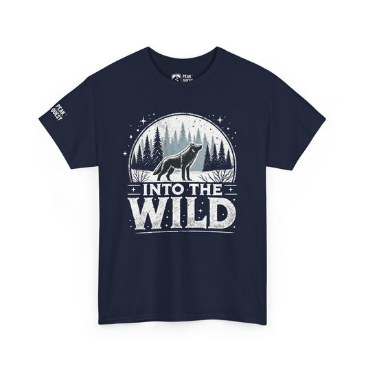 Into The Wild – Lone Wolf Forest T-Shirt by Peak Quest