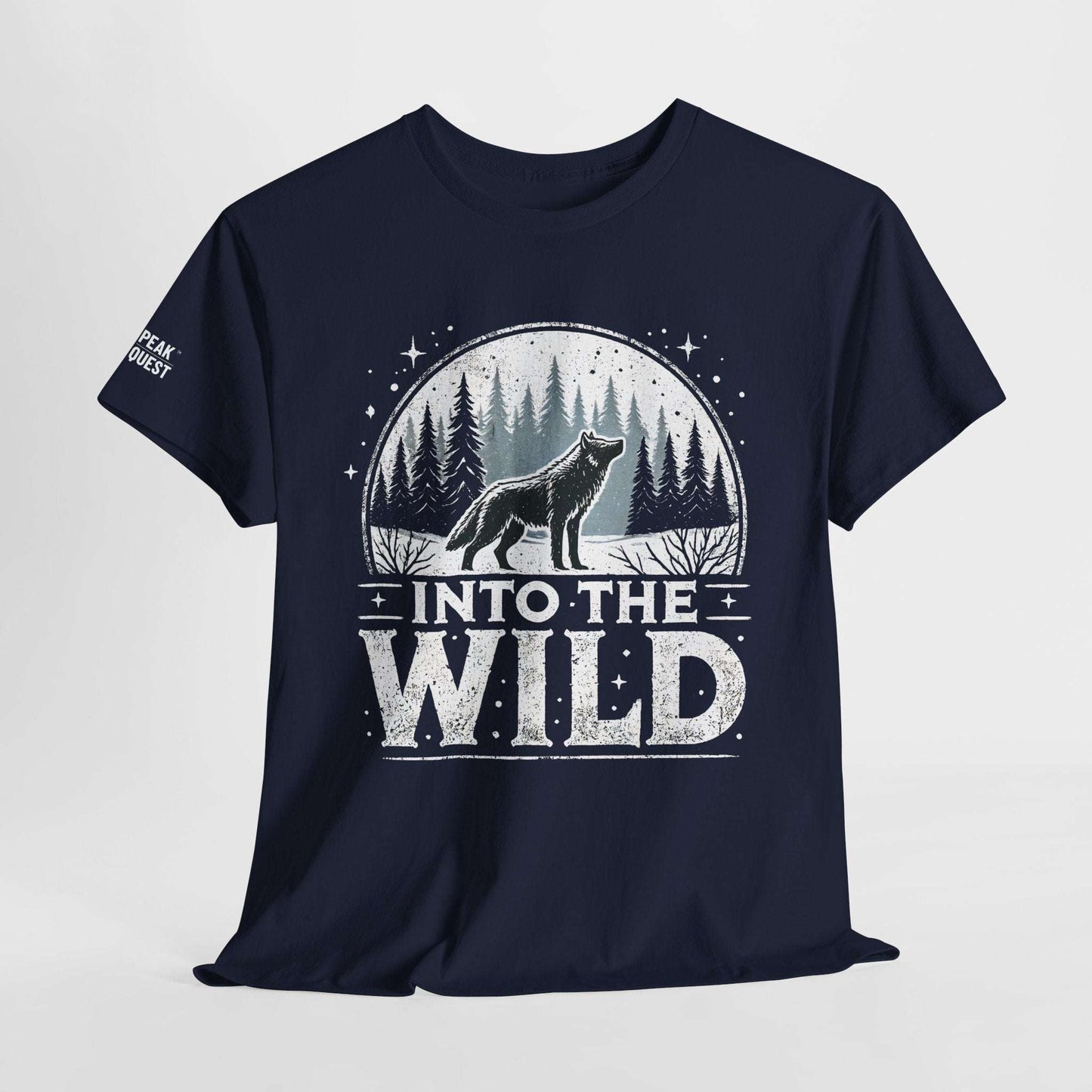Into The Wild – Lone Wolf Forest T-Shirt by Peak Quest