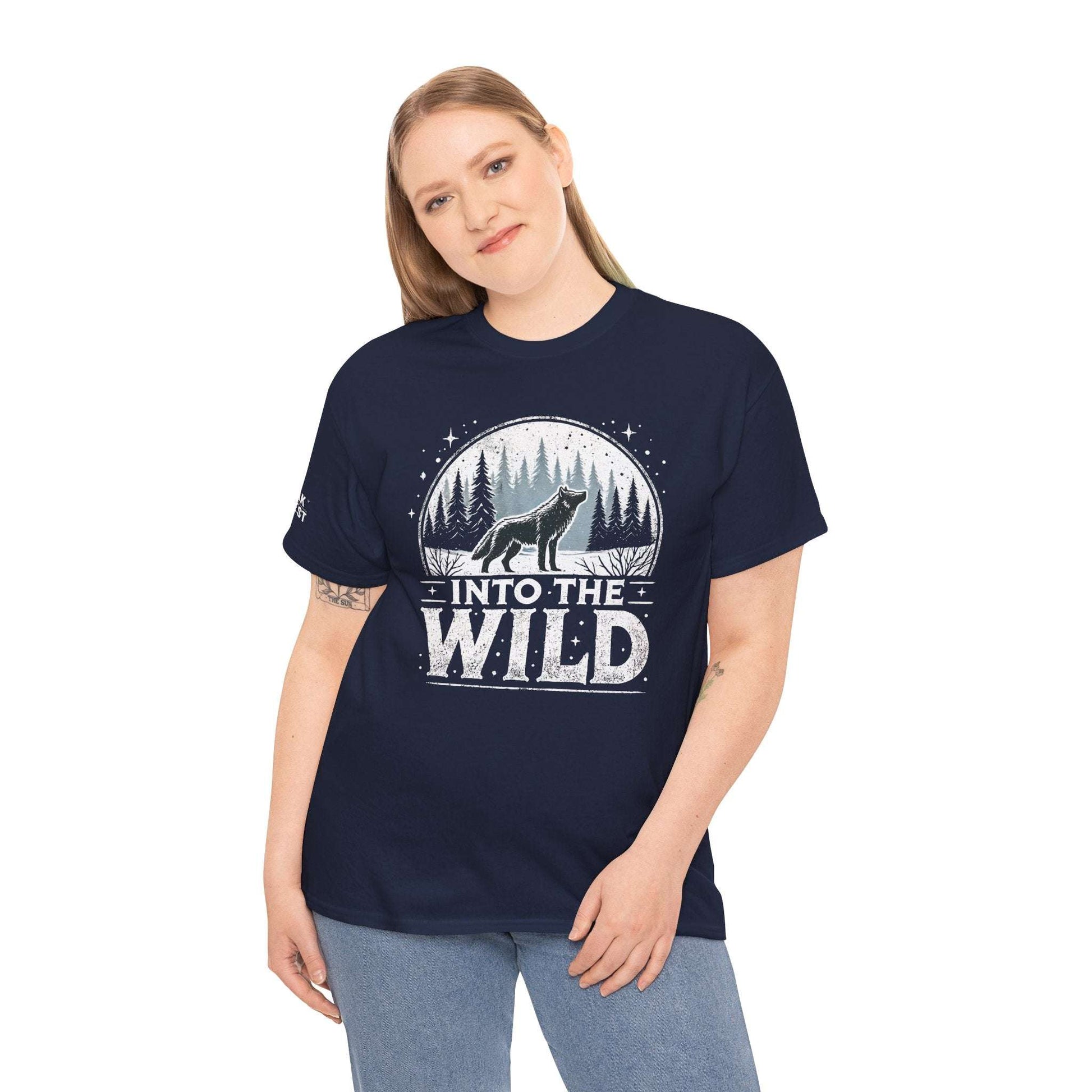 Into The Wild – Lone Wolf Forest T-Shirt by Peak Quest