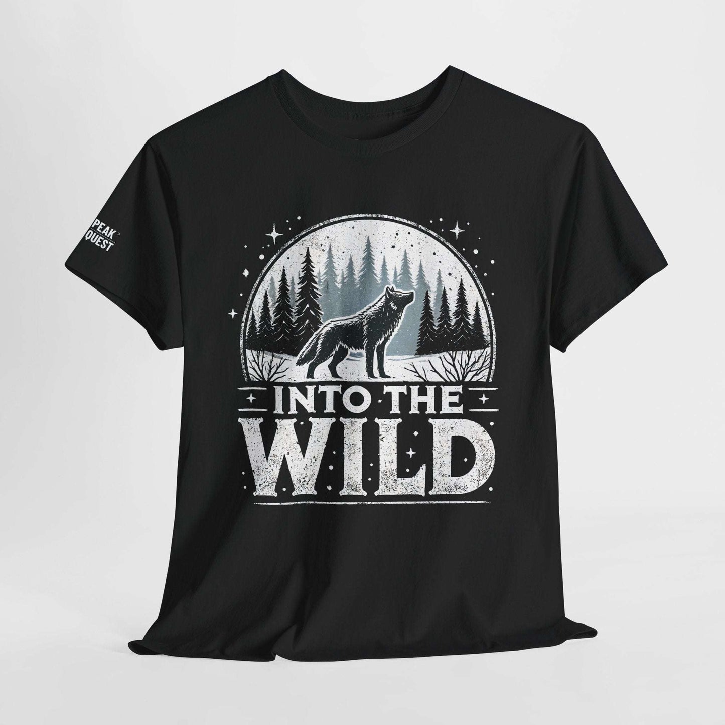 Into The Wild – Lone Wolf Forest T-Shirt by Peak Quest