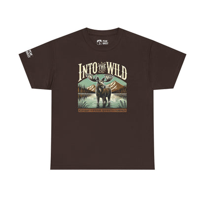 Into The Wild – Moose Lake Mountain T-Shirt by Peak Quest