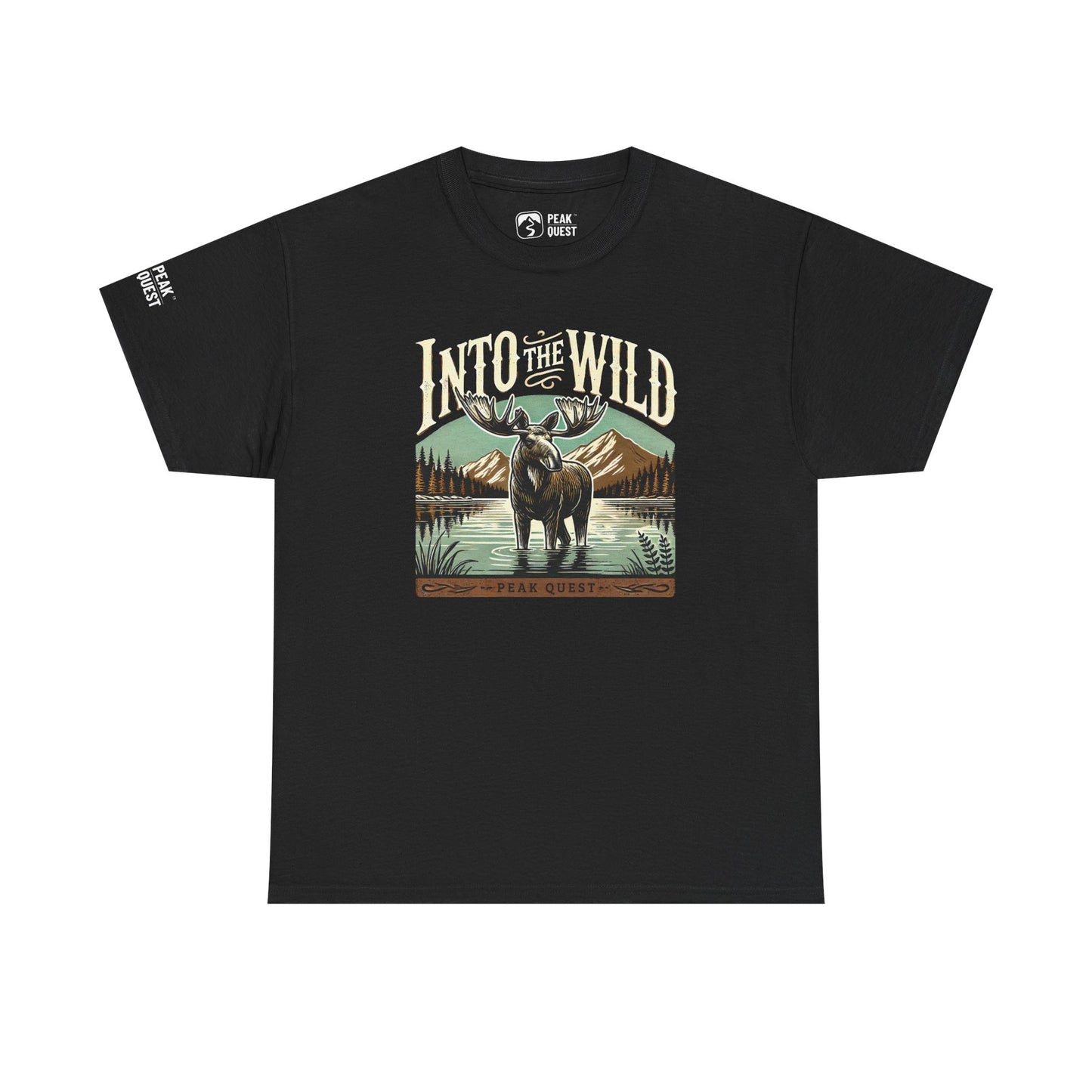 Into The Wild – Moose Lake Mountain T-Shirt by Peak Quest