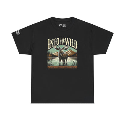 Into The Wild – Moose Lake Mountain T-Shirt by Peak Quest