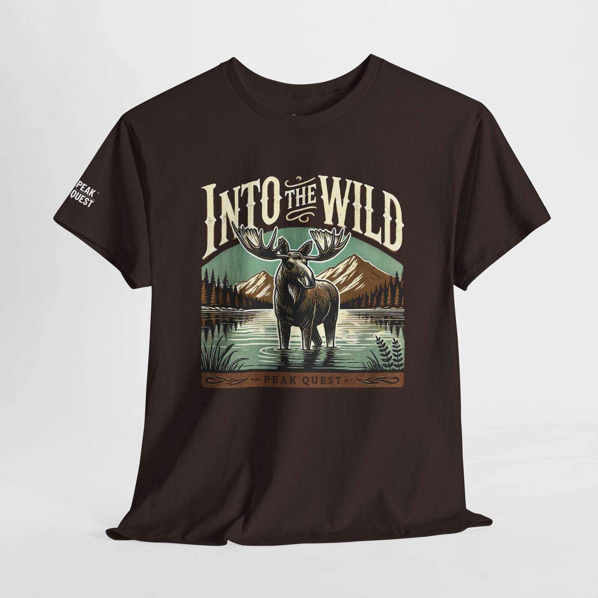 Into The Wild – Moose Lake Mountain T-Shirt by Peak Quest