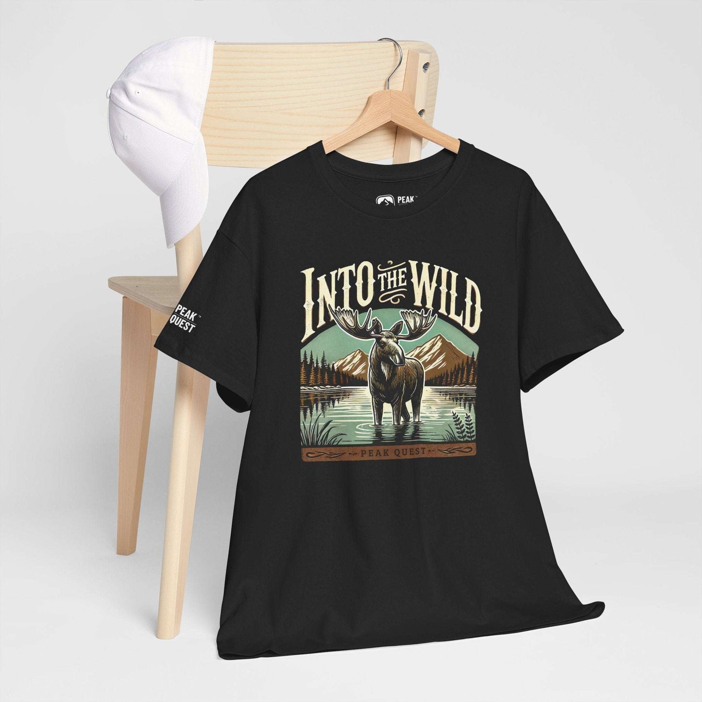 Into The Wild – Moose Lake Mountain T-Shirt by Peak Quest