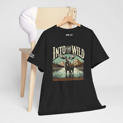 Into The Wild – Moose Lake Mountain T-Shirt by Peak Quest