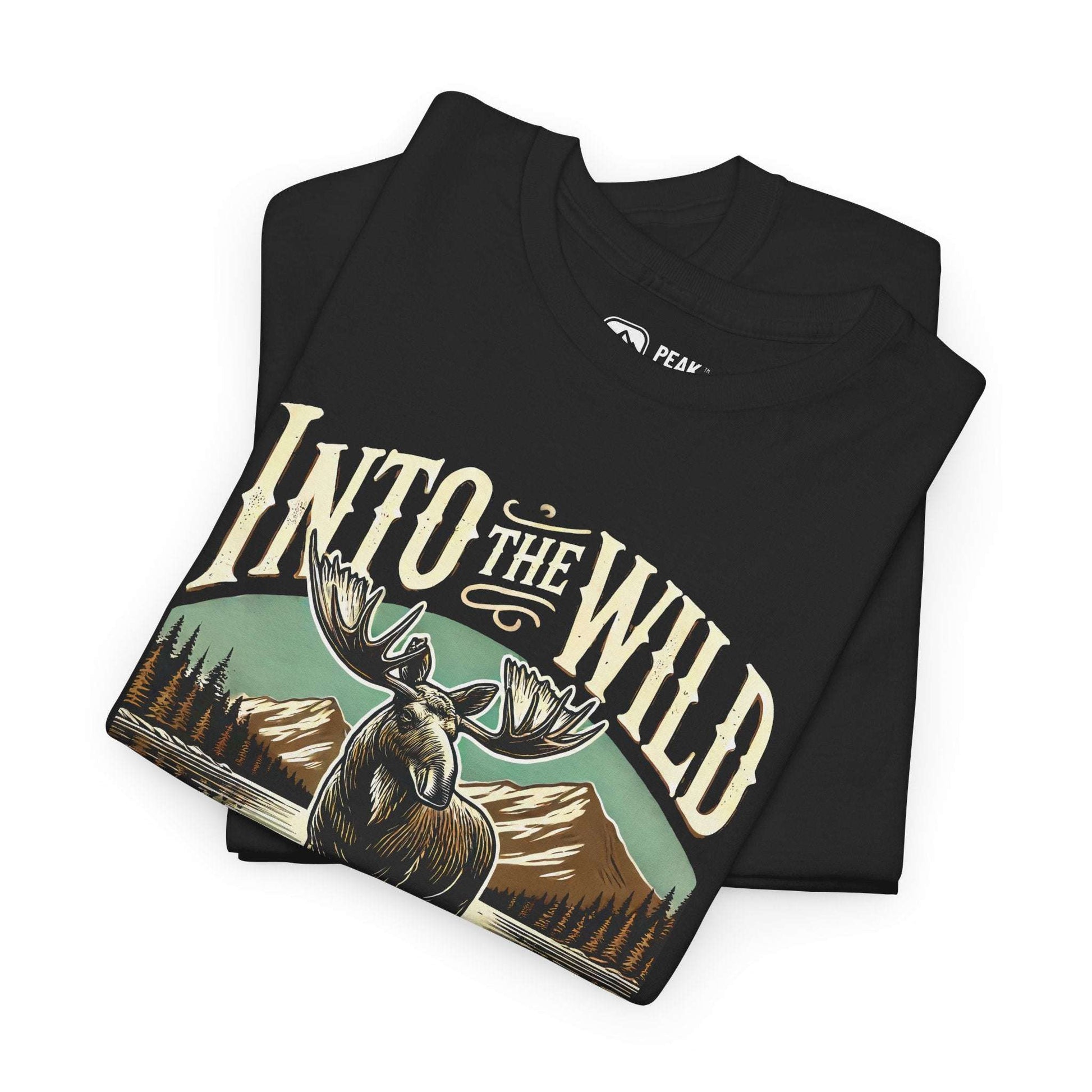 Into The Wild – Moose Lake Mountain T-Shirt by Peak Quest