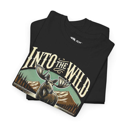 Into The Wild – Moose Lake Mountain T-Shirt by Peak Quest