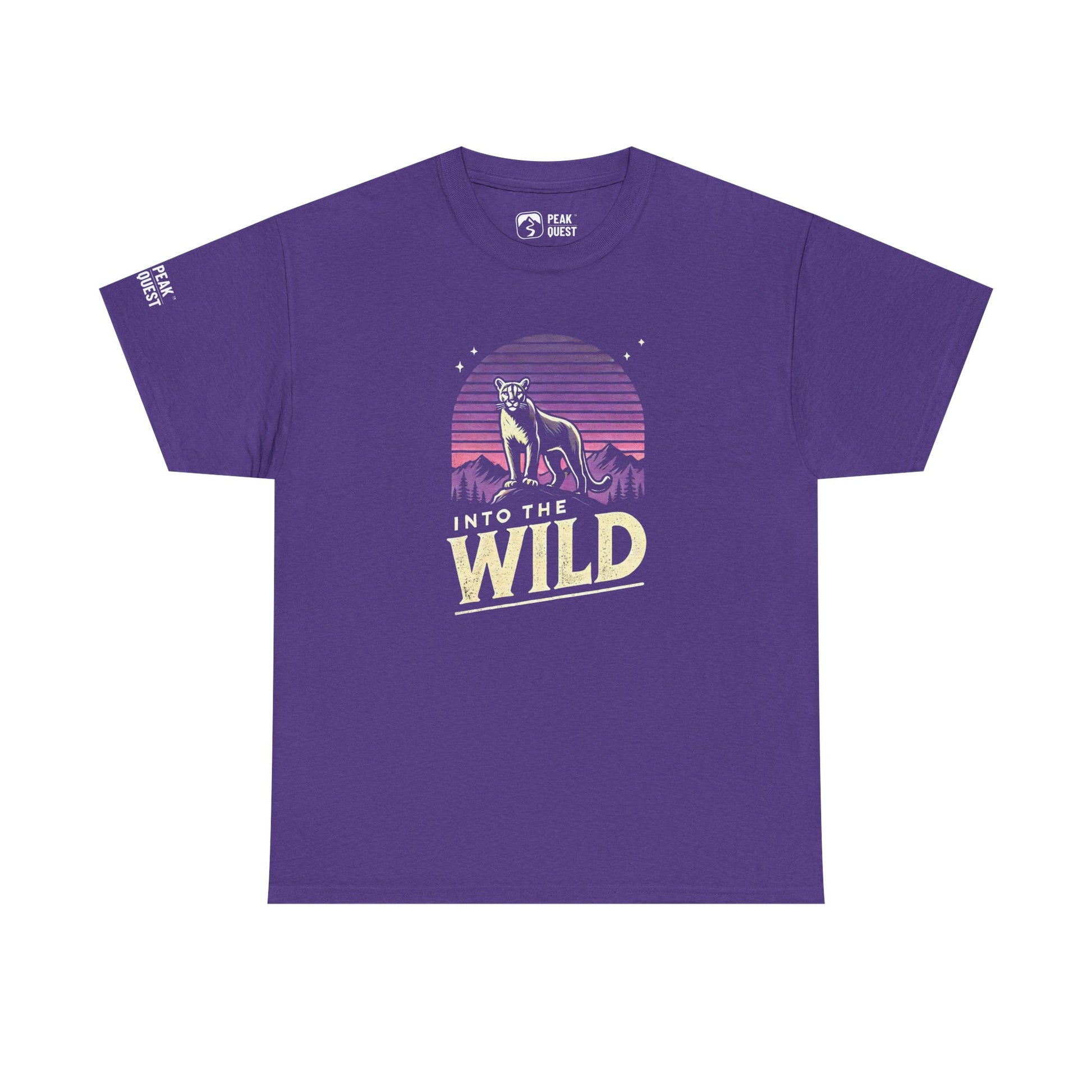 Into The Wild – Mountain Lion Sunset T-Shirt by Peak Quest