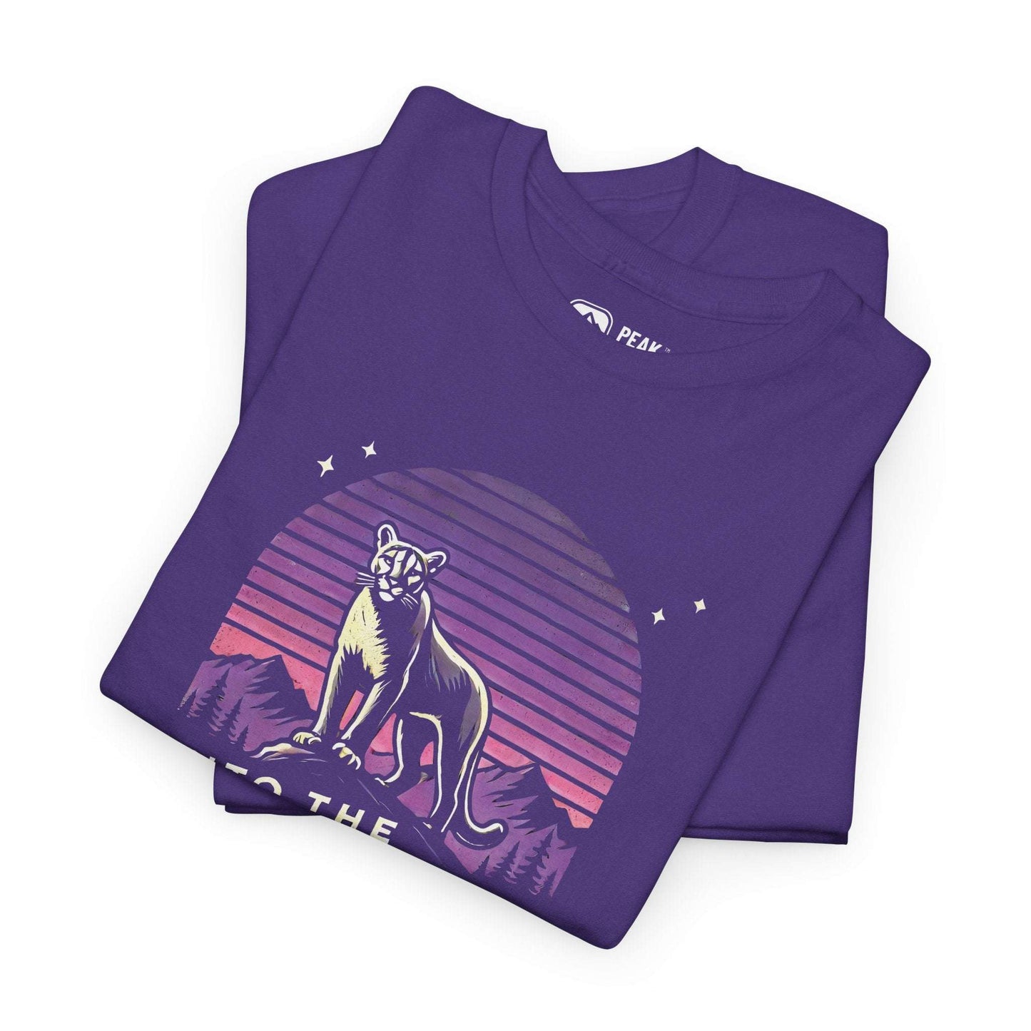 Into The Wild – Mountain Lion Sunset T-Shirt by Peak Quest