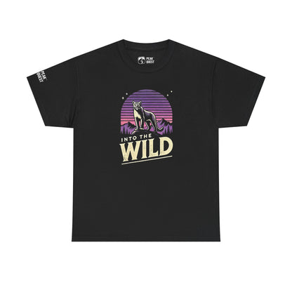 Into The Wild – Mountain Lion Sunset T-Shirt by Peak Quest