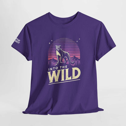 Into The Wild – Mountain Lion Sunset T-Shirt by Peak Quest