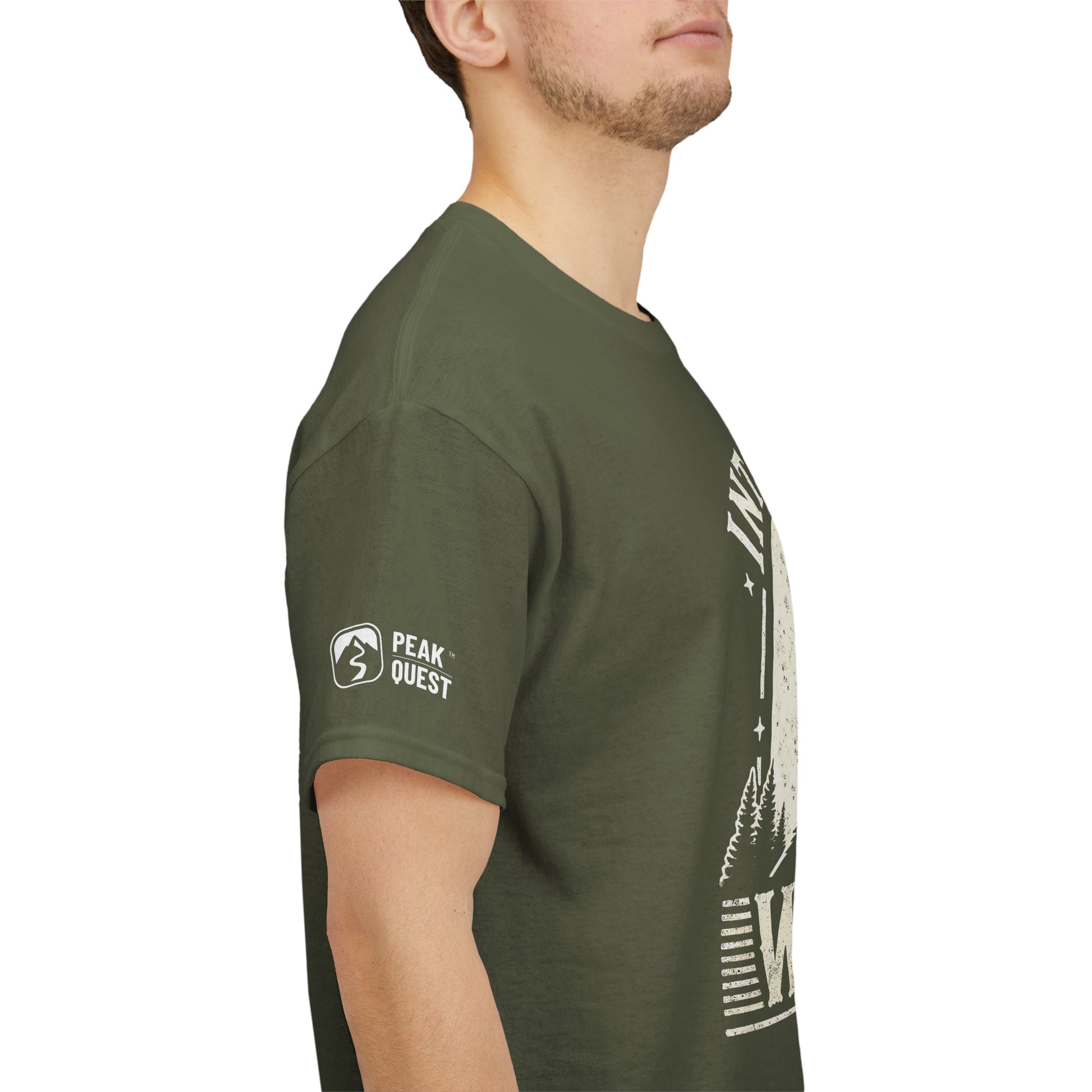 Into The Wild – Wolf Howling at Moon T-Shirt by Peak Quest